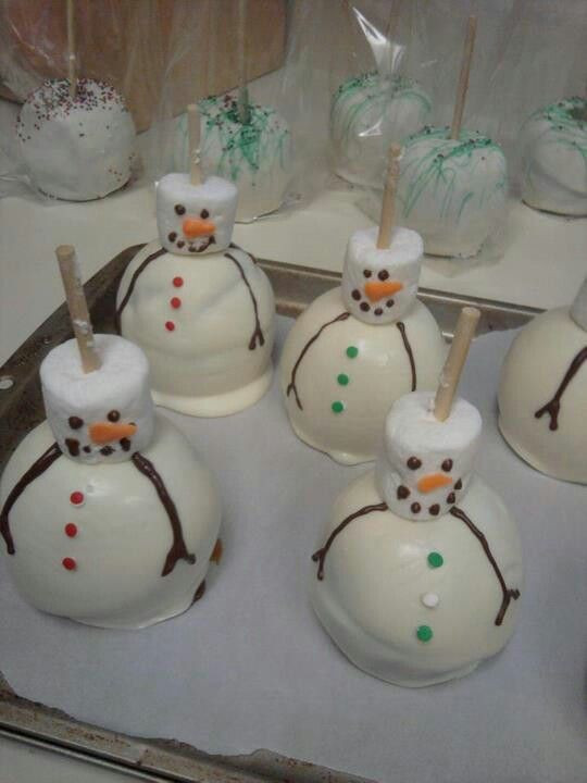 Christmas Candy Apples
 1000 ideas about Marshmallow Snowman on Pinterest