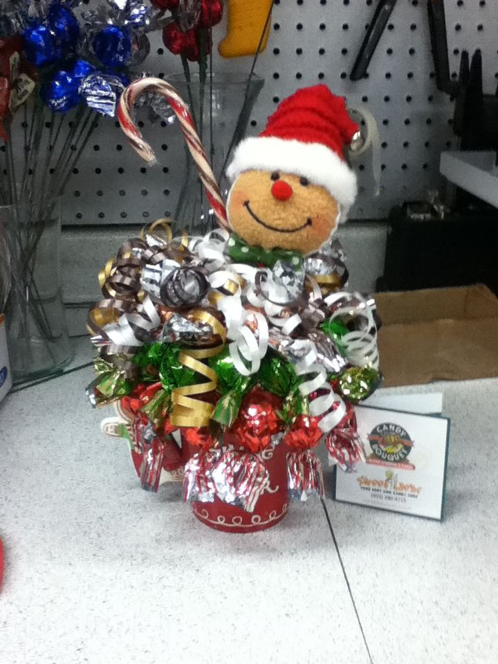 Christmas Candy Bouquets
 Gingerbread Man candy bouquet sundae Sweet Ideas