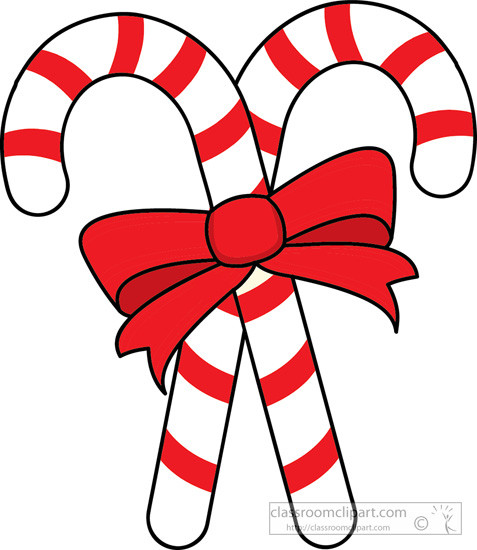 Christmas Candy Cane Clipart
 Christmas Clipart Clipart two candy canes red ribbon