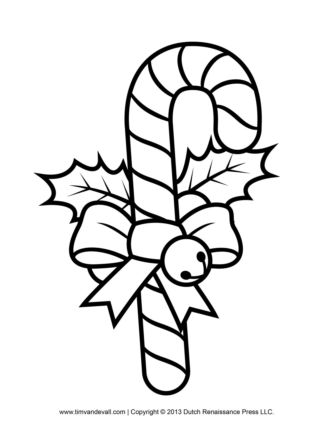 Christmas Candy Cane Coloring Pages
 Free Candy Cane Template Printables Clip Art & Decorations
