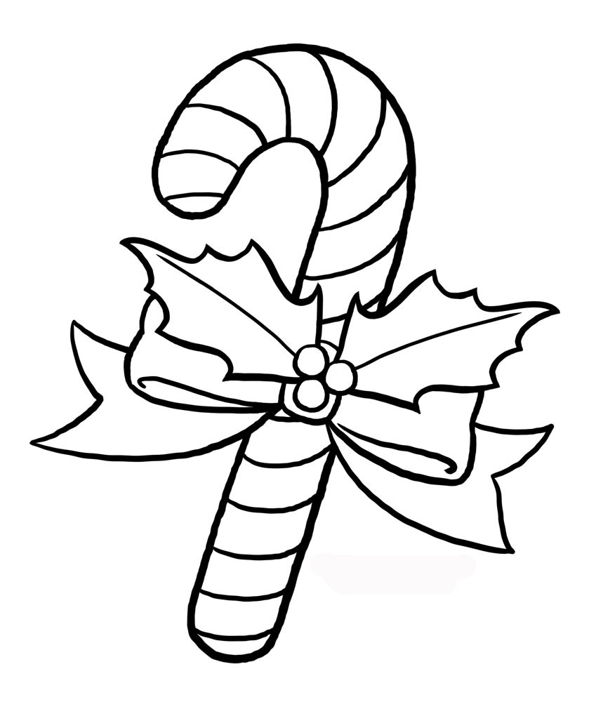 Christmas Candy Cane Coloring Pages
 Free Printable Candy Cane Coloring Pages For Kids