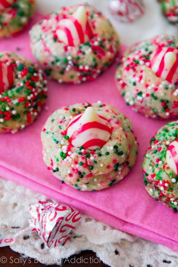 Christmas Candy Cane Cookies
 Candy Cane Kiss Cookies Sallys Baking Addiction