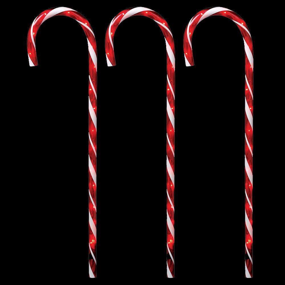 Christmas Candy Cane Lights
 Home Accents Holiday 27 in Lighted Candy Canes Set of 3
