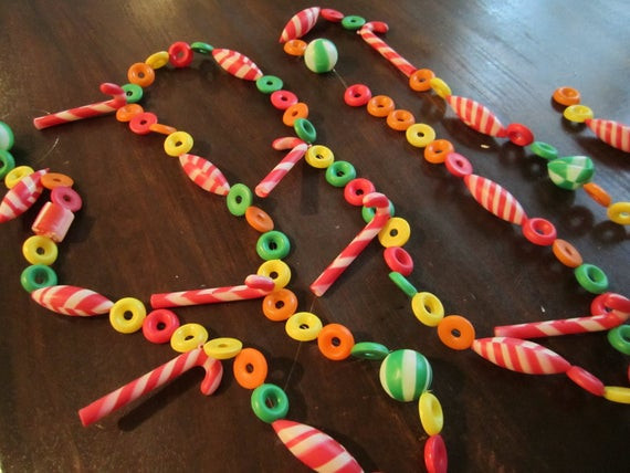 Christmas Candy Garlands
 Vintage Christmas Candy Garland 9 feet