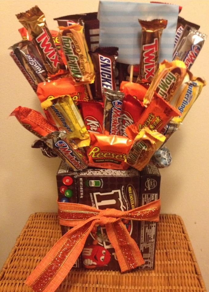 Christmas Candy Gift Baskets
 Best 25 Candy t baskets ideas on Pinterest