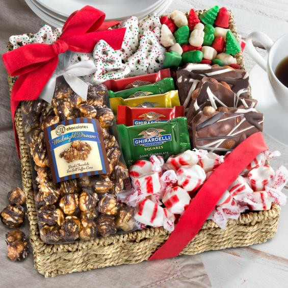 Christmas Candy Gift Baskets
 Holiday Classic Chocolate Candy and Crunch Gift Basket
