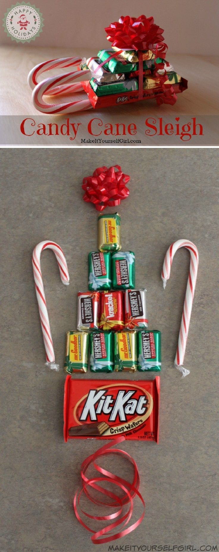 Christmas Candy Gifts
 Simple DIY Candy Cane Sleigh 12 Wondrous DIY Candy Cane