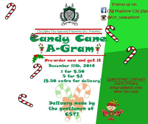 Christmas Candy Grams
 Candy Cane A Gram Fundraiser