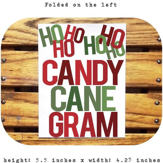 Christmas Candy Grams
 Mean Girls Candy Cane Gram A2 5 5x4 25 Inch by StudioFusco