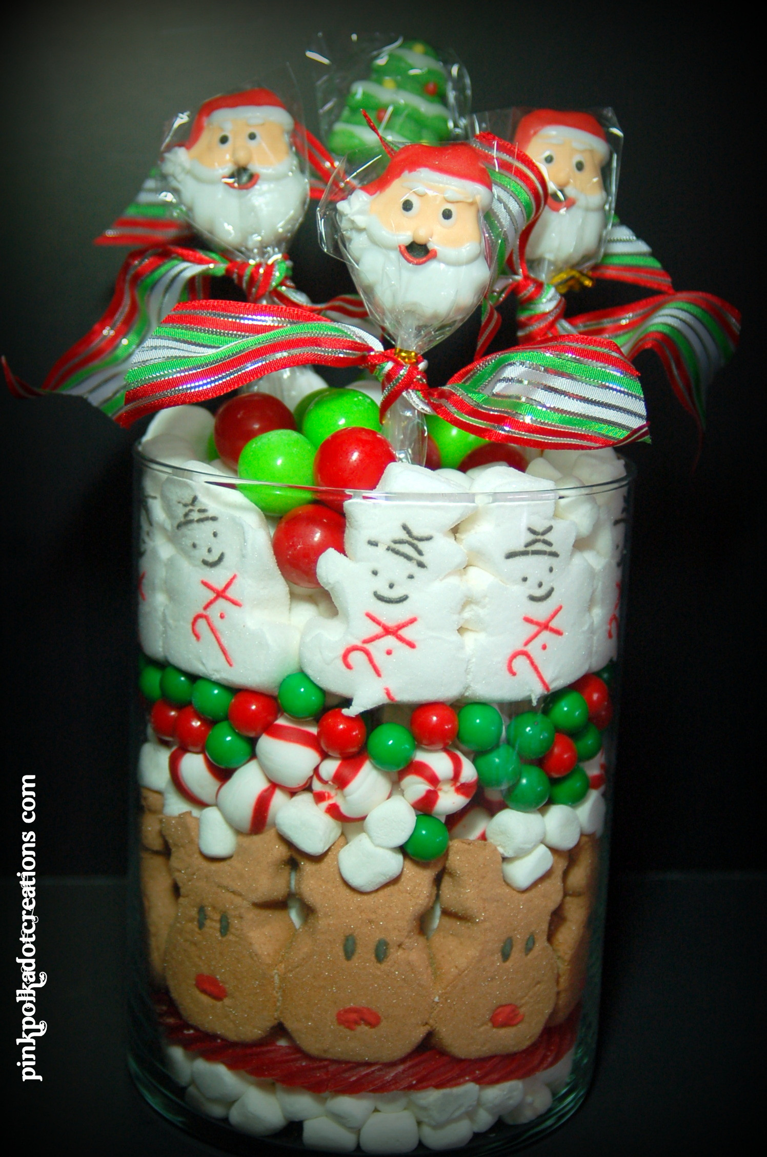 Christmas Candy Jars
 Christmas Candy Jar Pink Polka Dot Creations