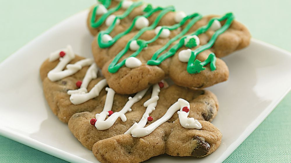 Christmas Choc Chip Cookies
 Chocolate Chip Holiday Tree Cookies cookie dough tub