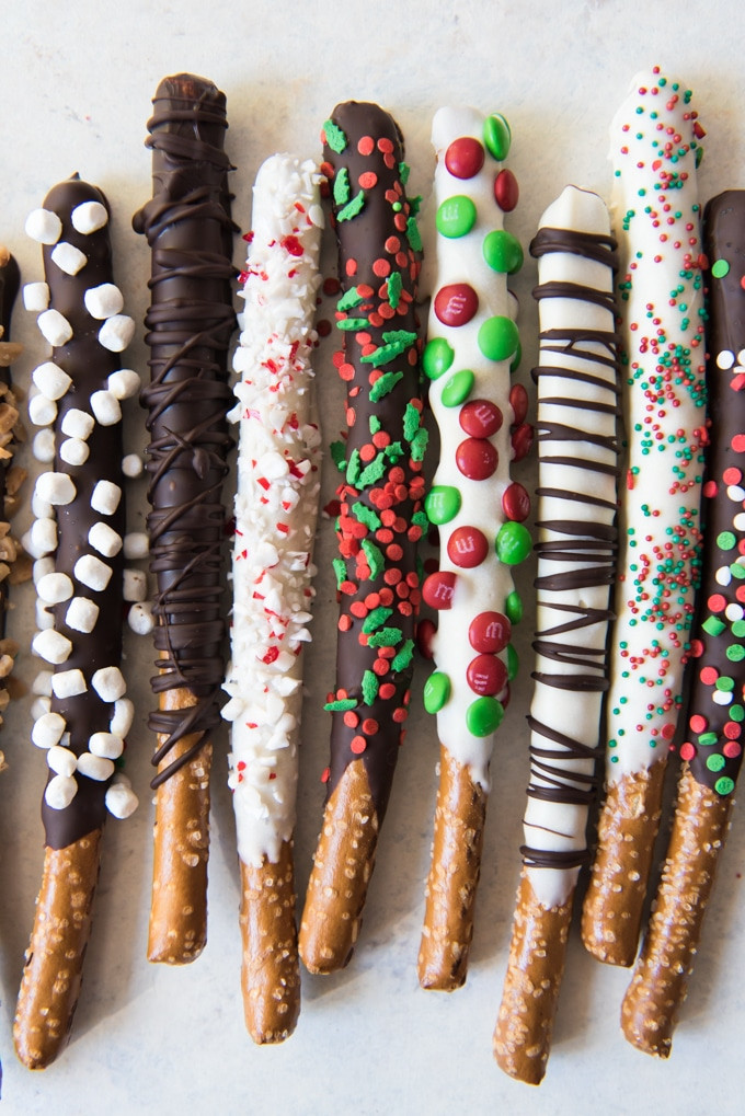 Christmas Chocolate Covered Pretzels
 Chocolate Covered Pretzel Rods House of Nash Eats