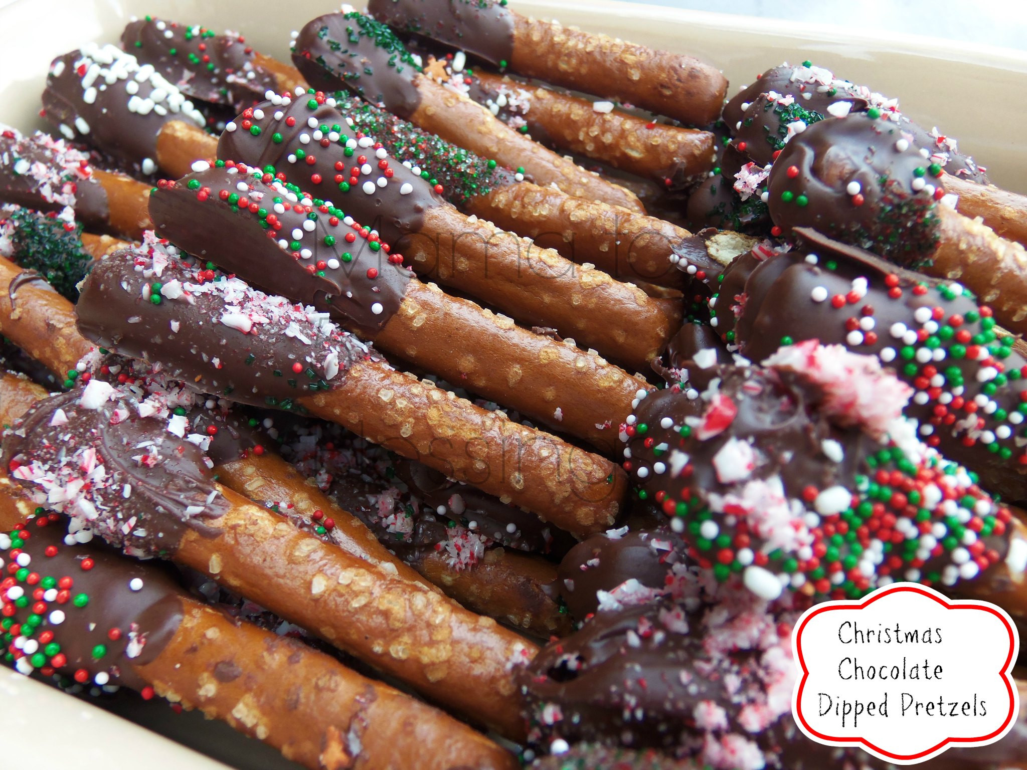 Christmas Chocolate Pretzels
 Chocolate Dipped Pretzels Recipe Mama to 6 Blessings