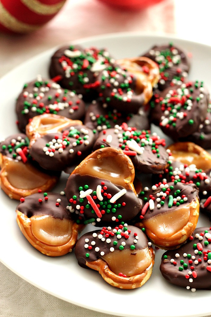 Christmas Chocolate Pretzels
 Easy Chocolate Caramel Pretzel Bites Recipe Crunchy