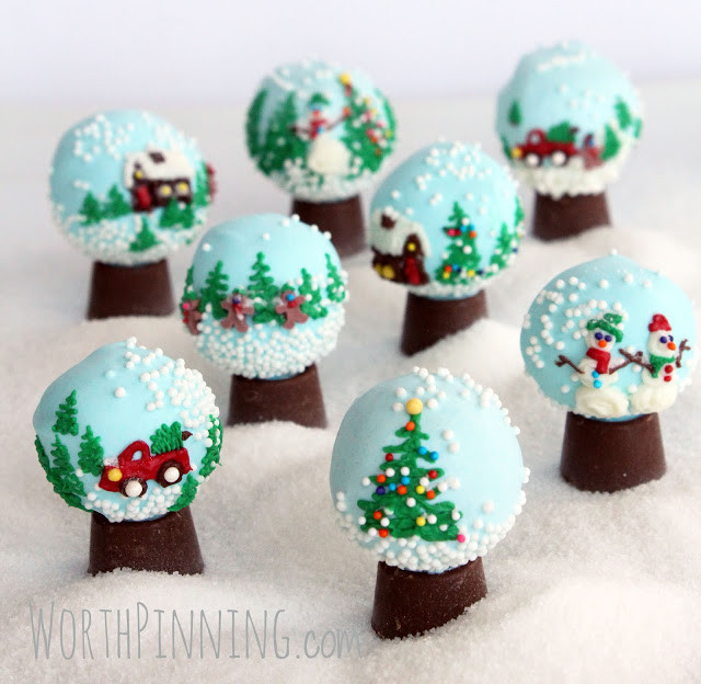 Christmas Cookies Balls
 Worth Pinning Snow Globe OREO Cookie Balls
