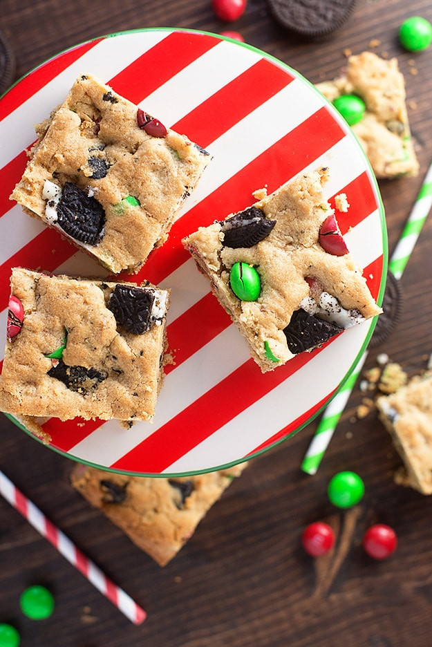 Christmas Cookies Bar
 Peanut Butter Oreo Christmas Cookie Bars — Buns In My Oven