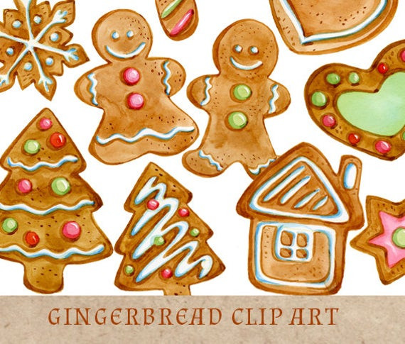 Christmas Cookies Clip Art
 Items similar to Gingerbread Cookies Clipart Christmas