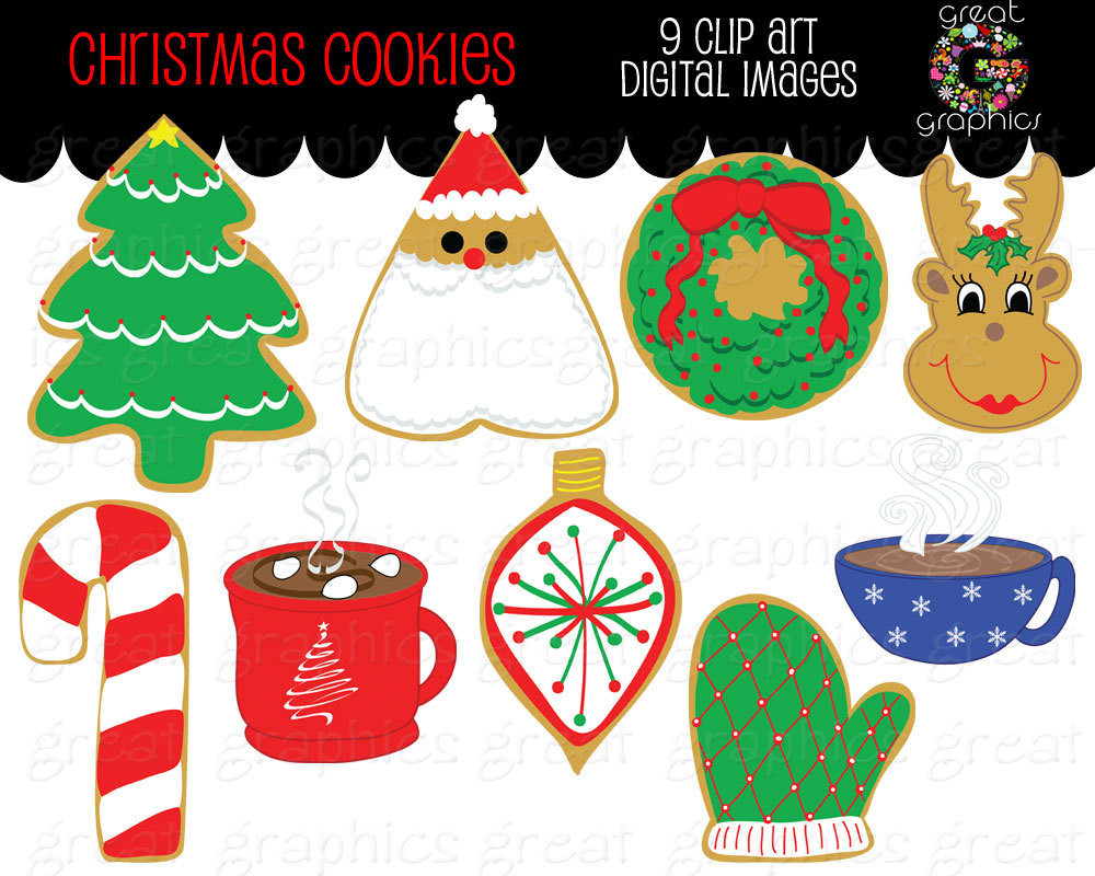Christmas Cookies Clip Art
 Christmas Cookie Clip Art Digital Clipart Printable Christmas