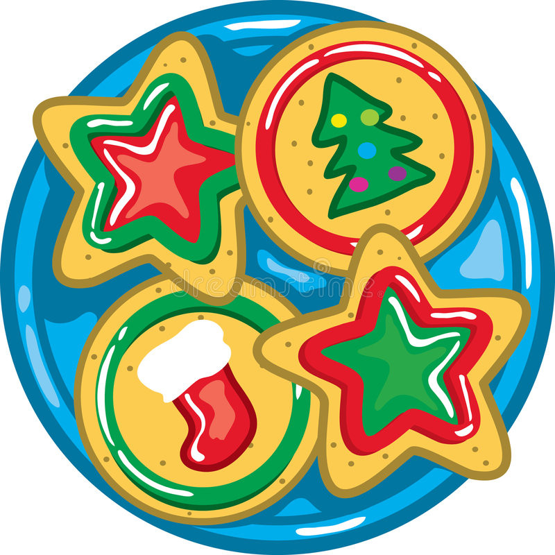 Christmas Cookies Clipart
 Christmas Cookies A Plate Stock Vector Image