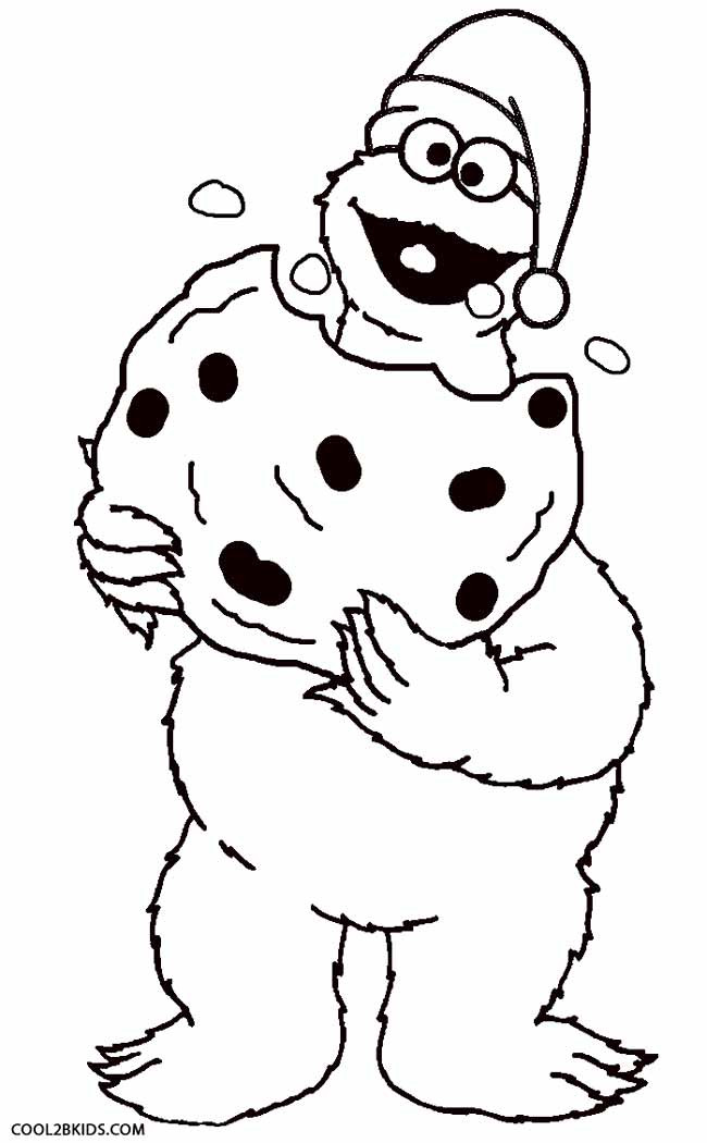 Christmas Cookies Coloring Pages
 Printable Cookie Monster Coloring Pages For Kids