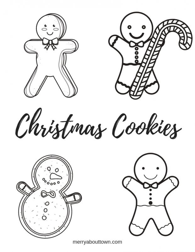 Christmas Cookies Coloring Pages
 Christmas Printables Cookies Wordsearch & Coloring Sheet