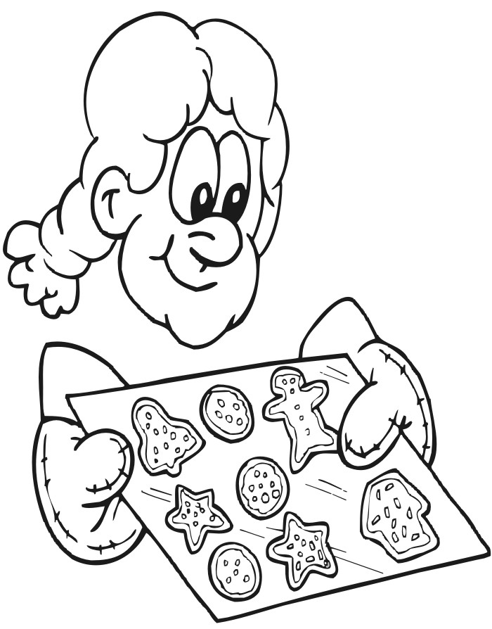 Christmas Cookies Coloring Pages
 Cookie Coloring Pages To Print Coloring Home