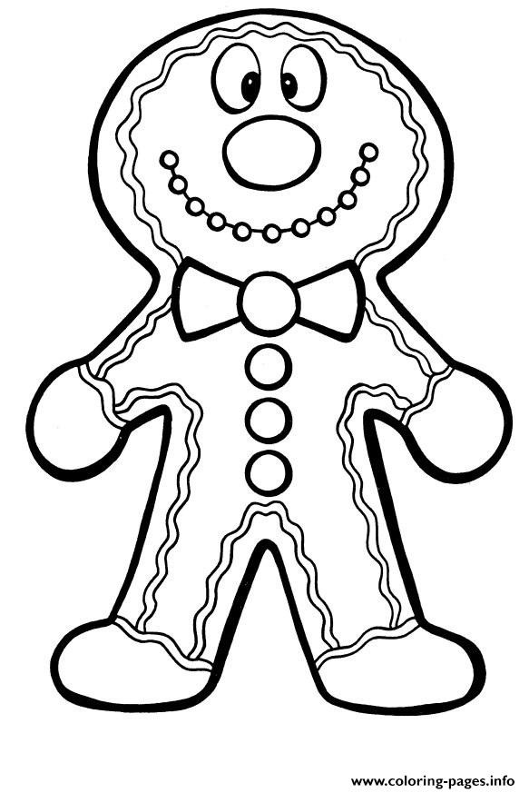 Christmas Cookies Coloring Pages
 Gingman Christmas Cookie Coloring Pages Printable