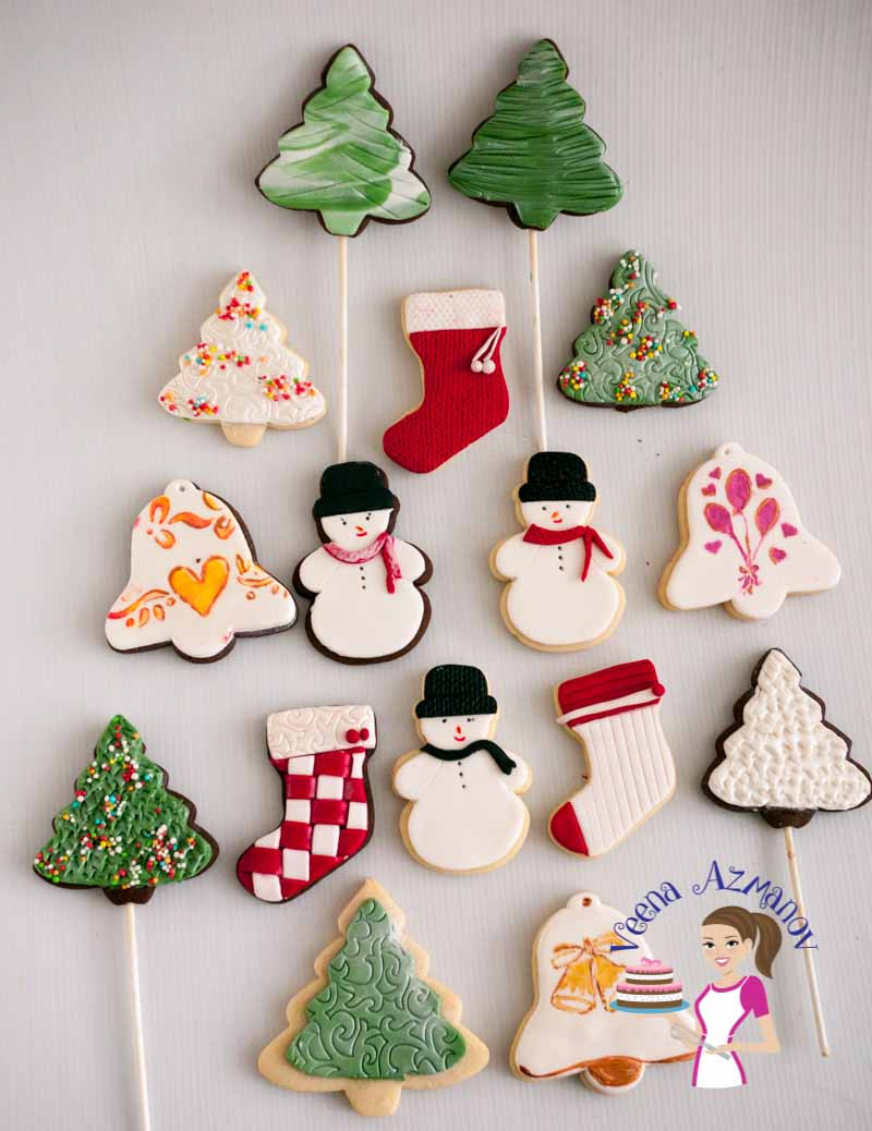 Christmas Cookies Decorated
 Christmas Cookie Decorating with Fondant Tutorial Video