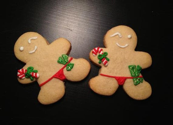 Christmas Cookies Funny
 Items similar to Naughty Gingerbread Men Hand Decorated