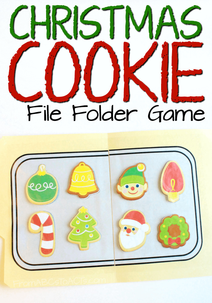 Christmas Cookies Games
 Matching Christmas Cookies File Folder Game
