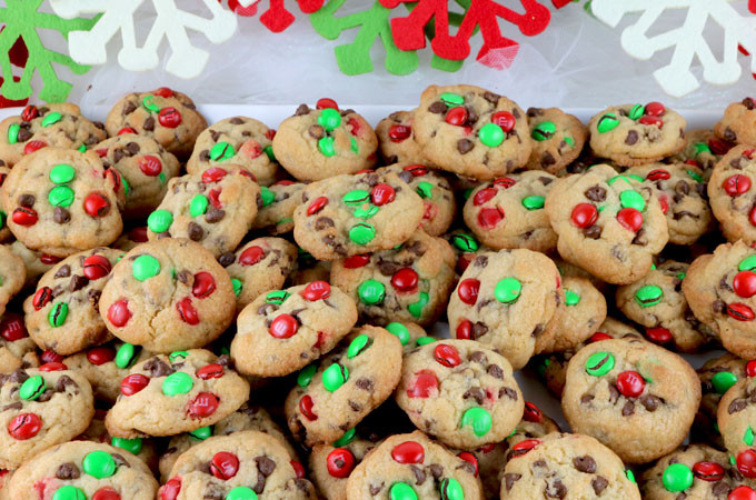 Christmas Cookies Image
 Christmas M&M Mini Cookies Two Sisters