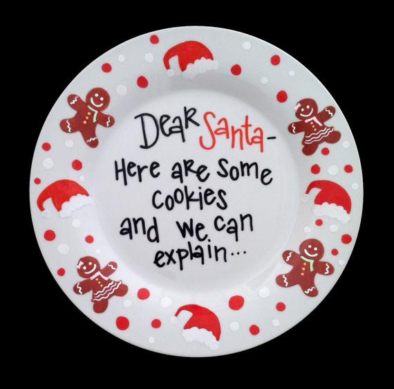 Christmas Cookies Plates
 Christmas Plate Cookies for Santa Plate We Can by JmeLeaDesign
