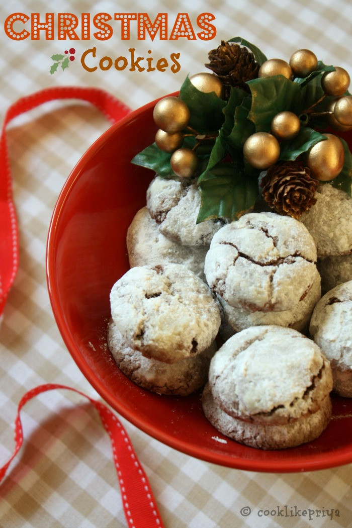 Christmas Cookies Recipe
 Cook like Priya Chocolate Crinkles