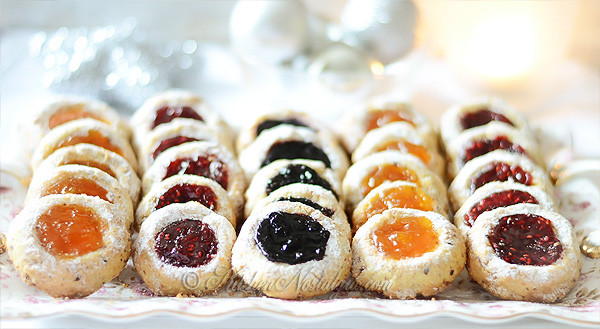 Christmas Cookies With Jam
 Thumbprint Cookies Raspberry Blueberry and Apricot Jam