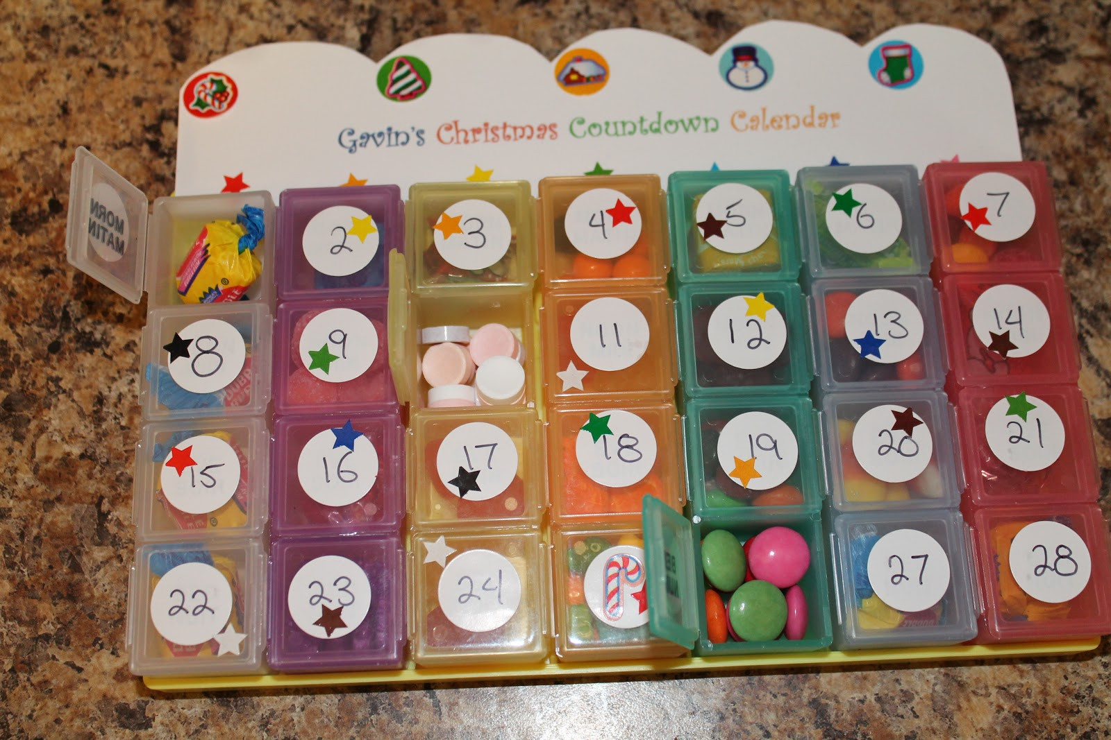 Christmas Countdown Calendar With Candy
 A Bushel And A Peck Christmas Countdown Candy Calendar
