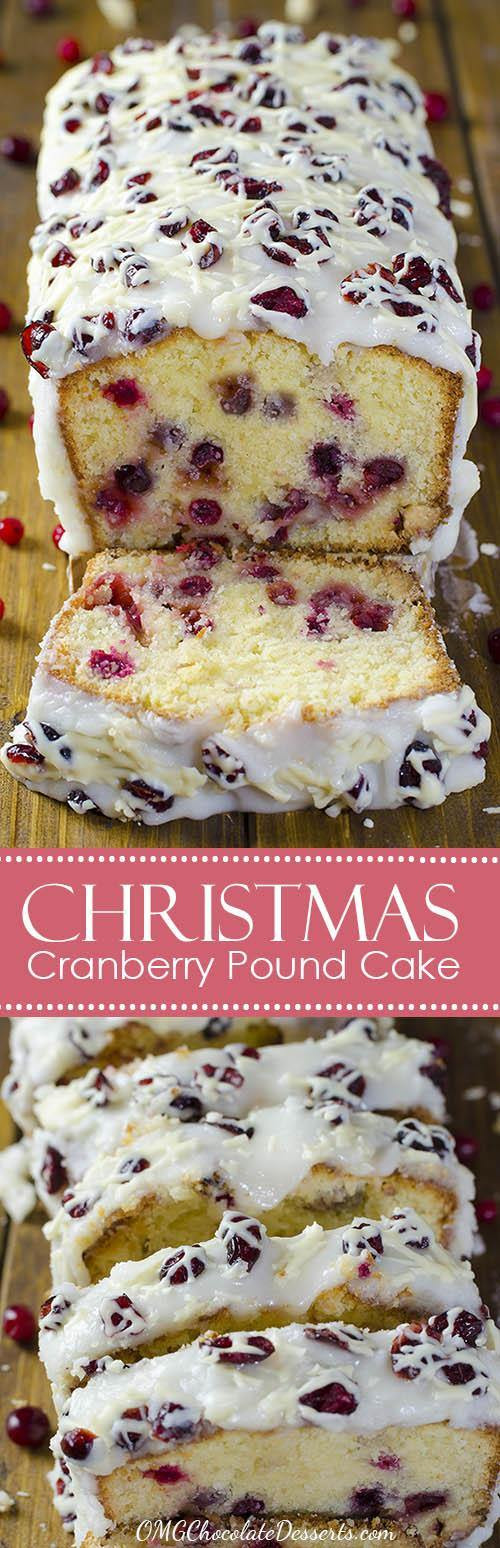 Christmas Cranberry Pound Cake
 Christmas Cranberry Pound Cake OMG Chocolate Desserts