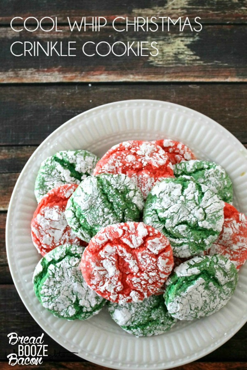 Christmas Crinkle Cool Whip Cookies
 Christmas Crinkle Cool Whip Cookies Bread Booze Bacon