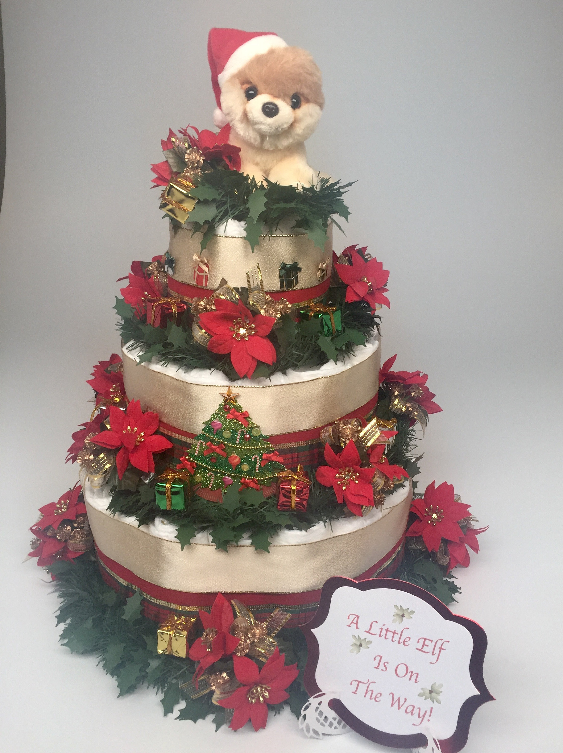 Christmas Diaper Cakes
 Christmas Diaper Cake Baby Girl Diaper Cake Baby Boy