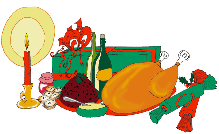 Christmas Dinner Clipart
 Christmas clipart food Clipart Collection