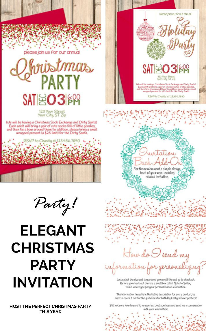 Christmas Dinner Invitation
 25 unique Christmas dinner invitation ideas on Pinterest