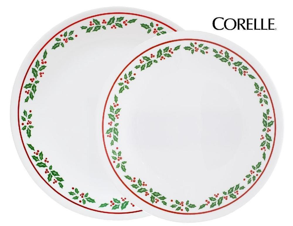 Christmas Dinner Plates
 6 Corelle WINTER HOLLY Choose DINNER or LUNCH PLATES