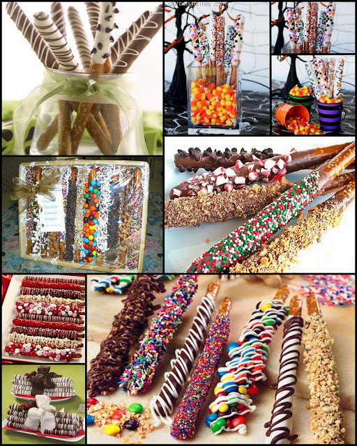 Christmas Dipped Pretzels
 Fancy Dipped Pretzel Rods perfect holiday treats Fun