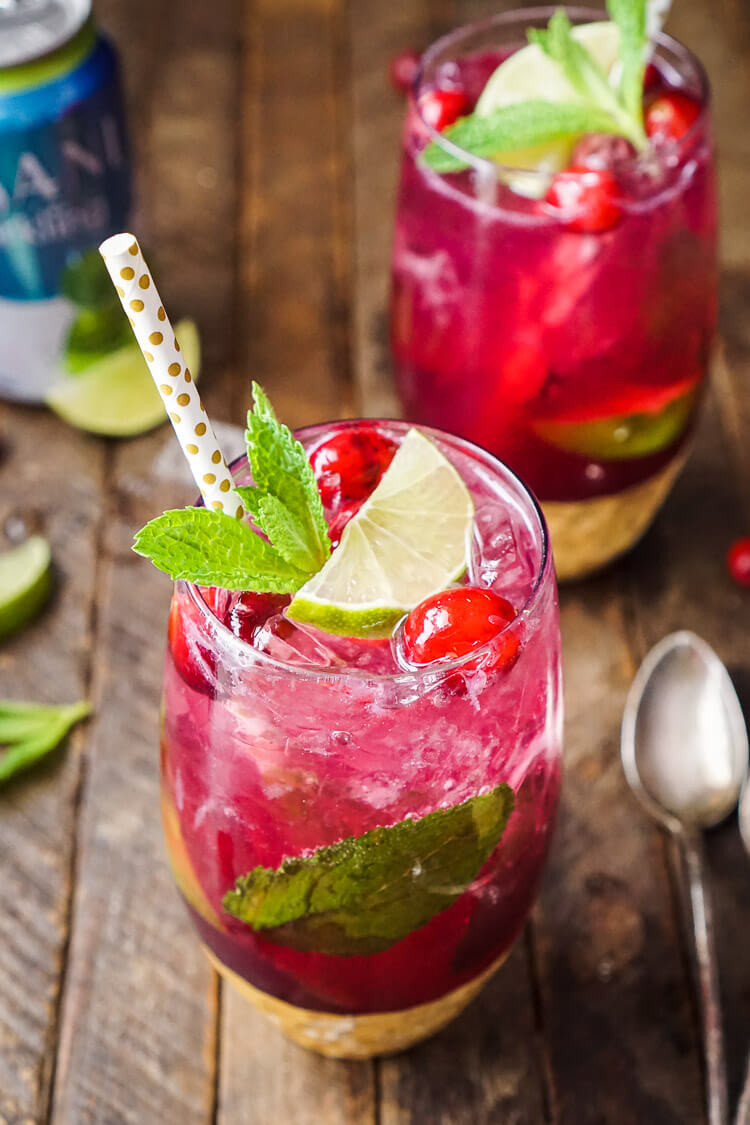Christmas Drink Recipes Alcoholic
 Cranberry Mojito Punch Sugar & Soul