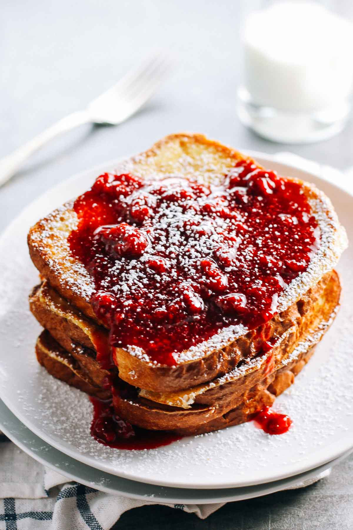 Christmas French Toast
 Eggnog French Toast with Raspberry Sauce Recipe Pinch of Yum