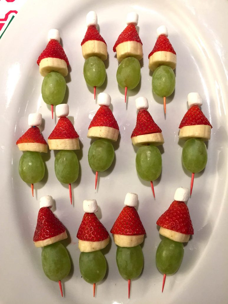 Christmas Fruit Appetizers
 Grinch Fruit Kabobs Skewers – Healthy Christmas Appetizer