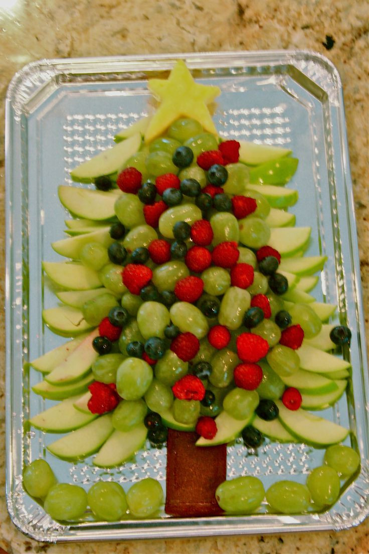 Christmas Fruit Appetizers
 Healthy Christmas Tree appetizer fruit