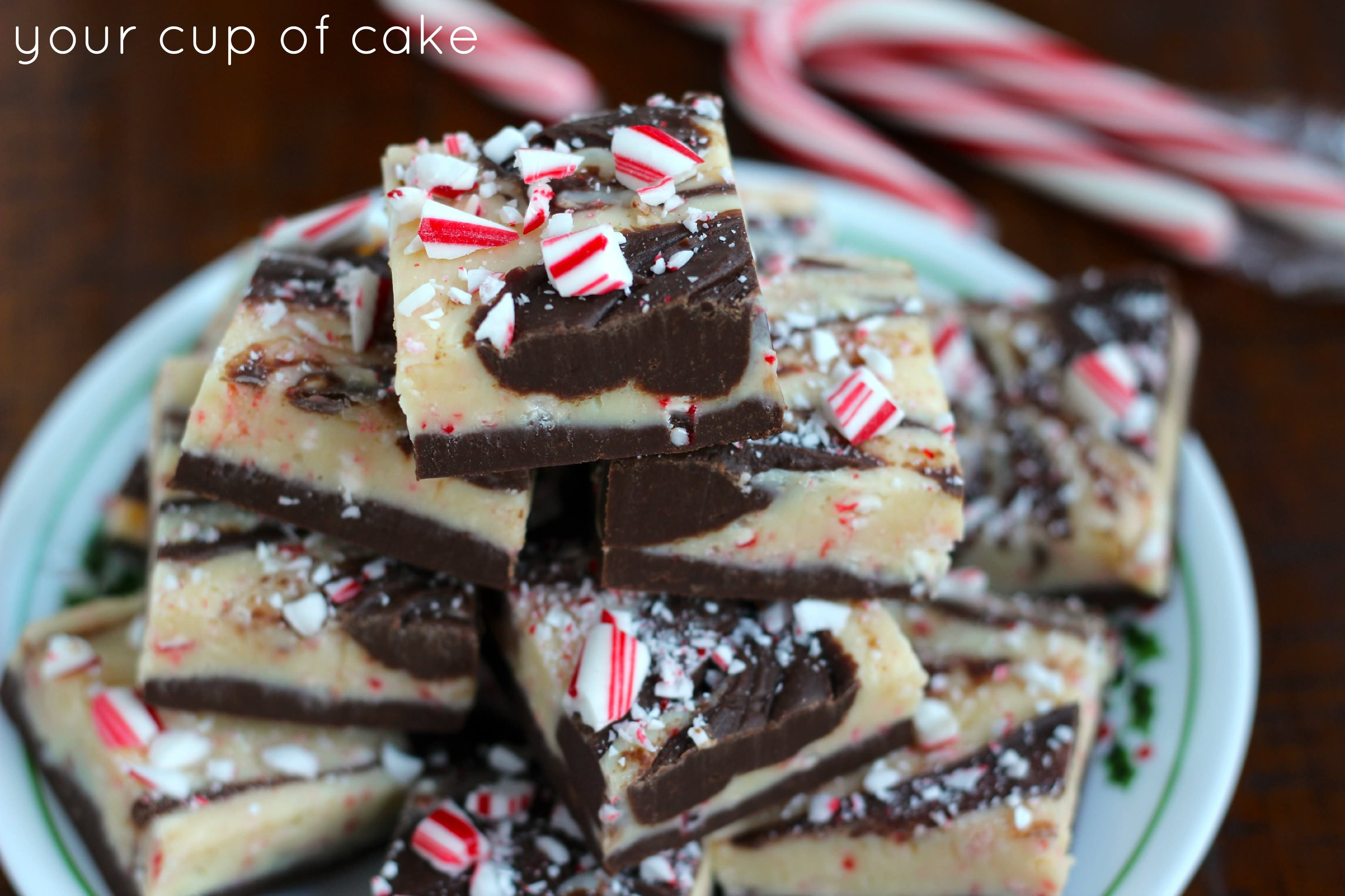 Christmas Fudge Recipes
 Chocolate Swirl Candy Cane Fudge Your Cup of Cake