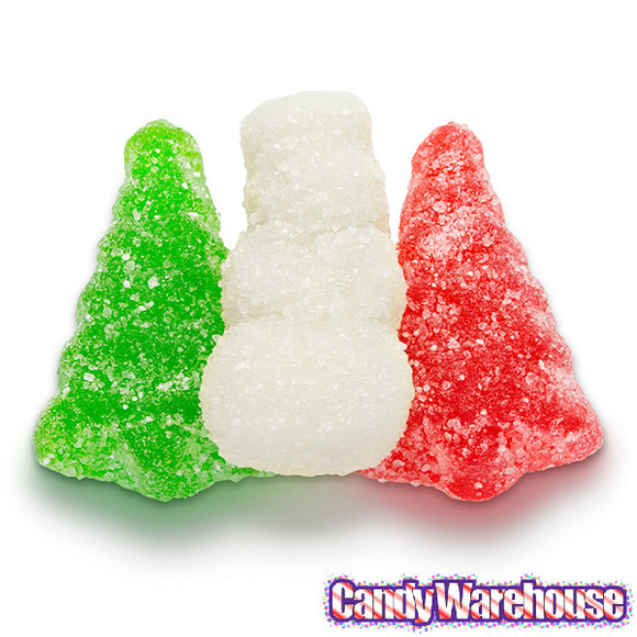 Christmas Gummy Candy
 Sour Gummy Christmas Trees & Snowmen 4 5LB Bag