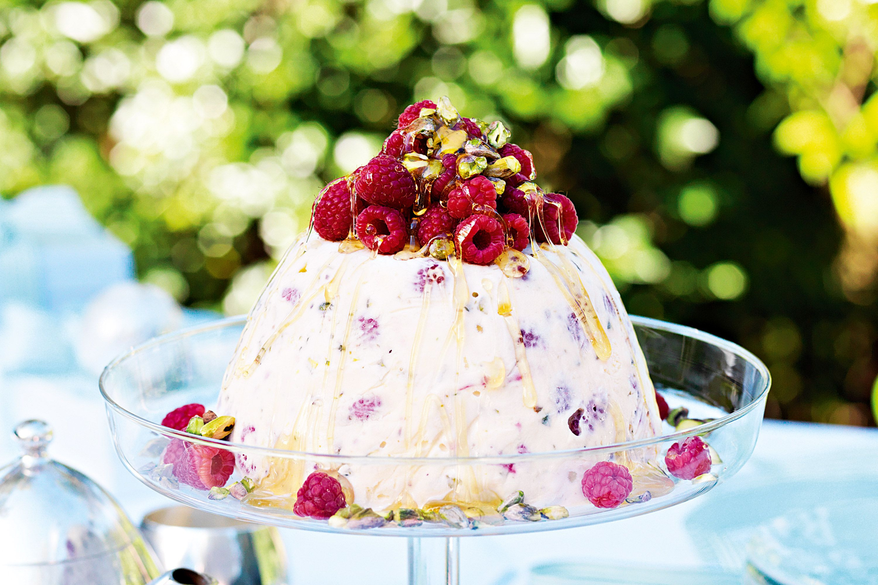 Christmas Ice Cream Desserts
 Raspberry & pistachio ice cream pudding Recipe