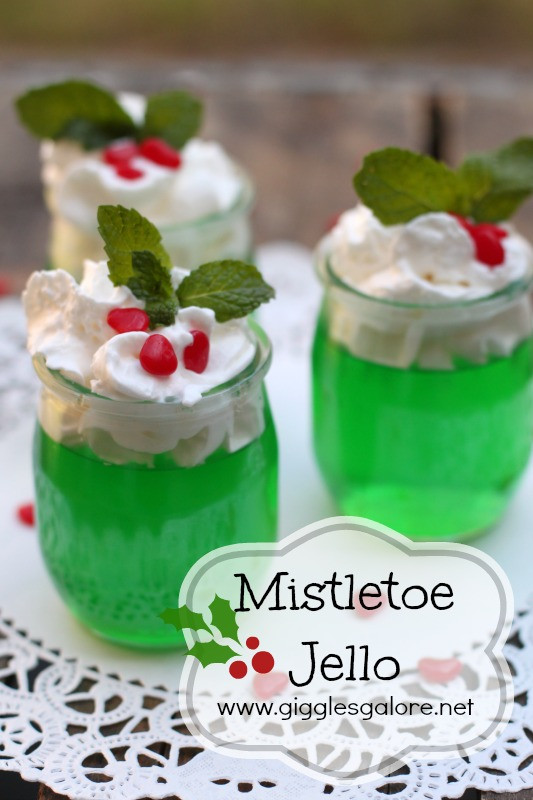 Christmas Jello Desserts
 Mistletoe Jello